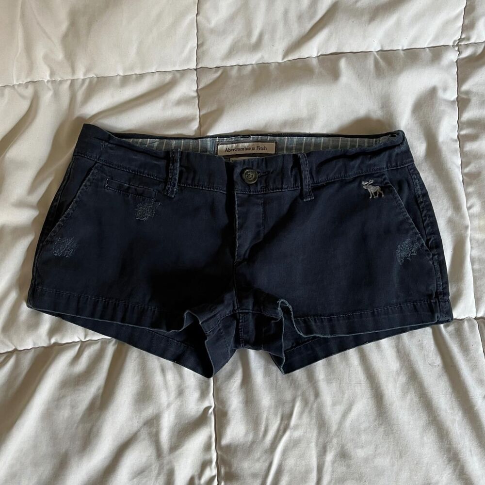Vintage Y2K Abercrombie & Fitch Navy Blue Short Shorts